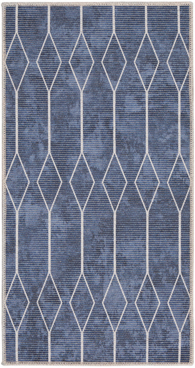 product image for Nicole Curtis Machine Washable Series Navy Modern Rug By Nicole Curtis Nsn 099446163301 1 54