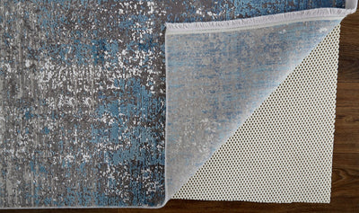 product image for Lindstra Abstract Blue/Silver Gray Rug 5 60