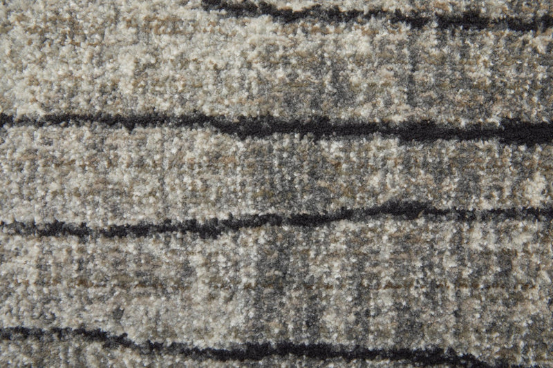 media image for Kiba Abstract Gray/Black/Taupe Rug 5 286