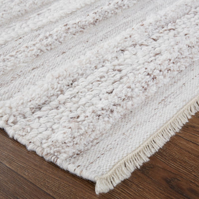 product image for Akton Handwoven Stripes Ivory/Carob Brown Rug 4 36