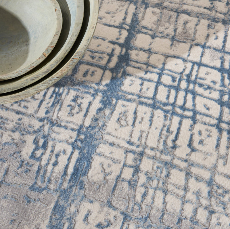 media image for ck950 rush ivory blue rug by nourison 99446818485 redo 6 235