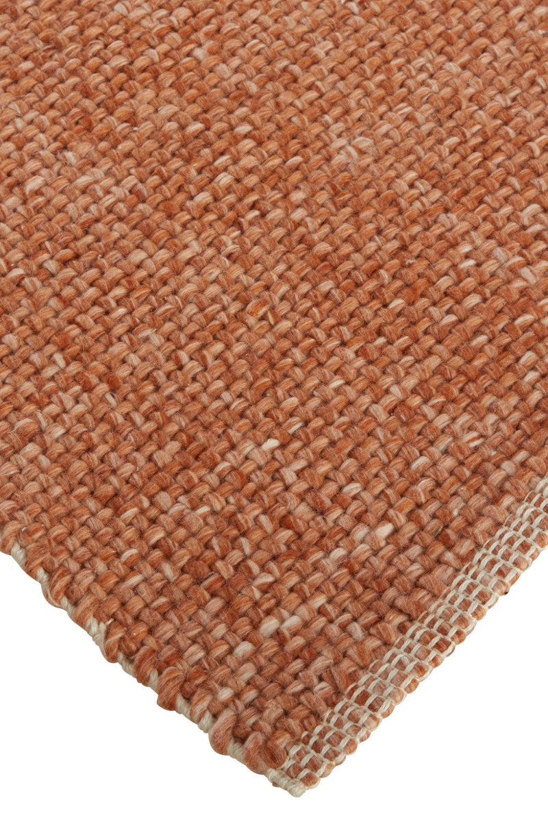 media image for Siona Handwoven Solid Color Rust Orange Rug 4 213