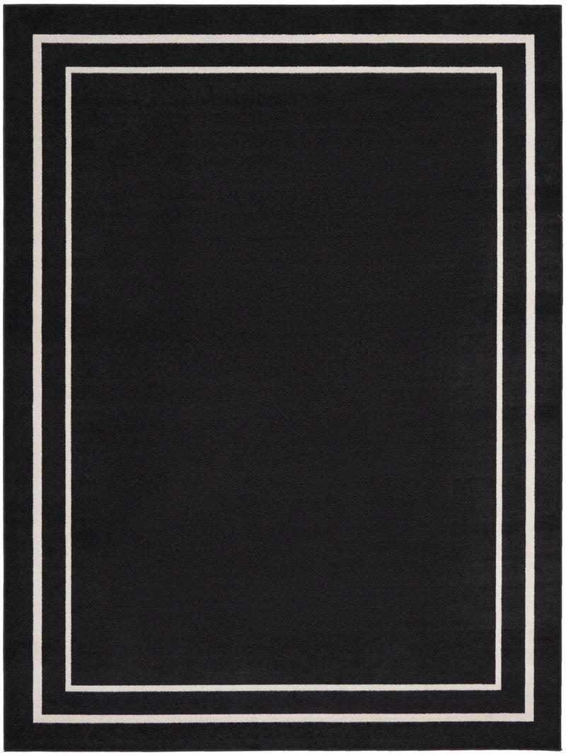 media image for Nourison Home Nourison Essentials Black Ivory Contemporary Rug By Nourison Nsn 099446136633 1 265