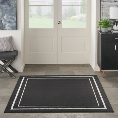 product image for Nourison Home Nourison Essentials Black Ivory Contemporary Rug By Nourison Nsn 099446136633 24 27