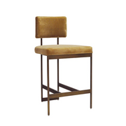 modern counter stool with bronze base in various colors 1
