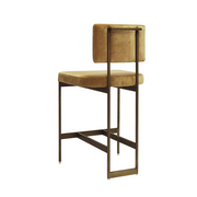 modern counter stool with bronze base in various colors 2