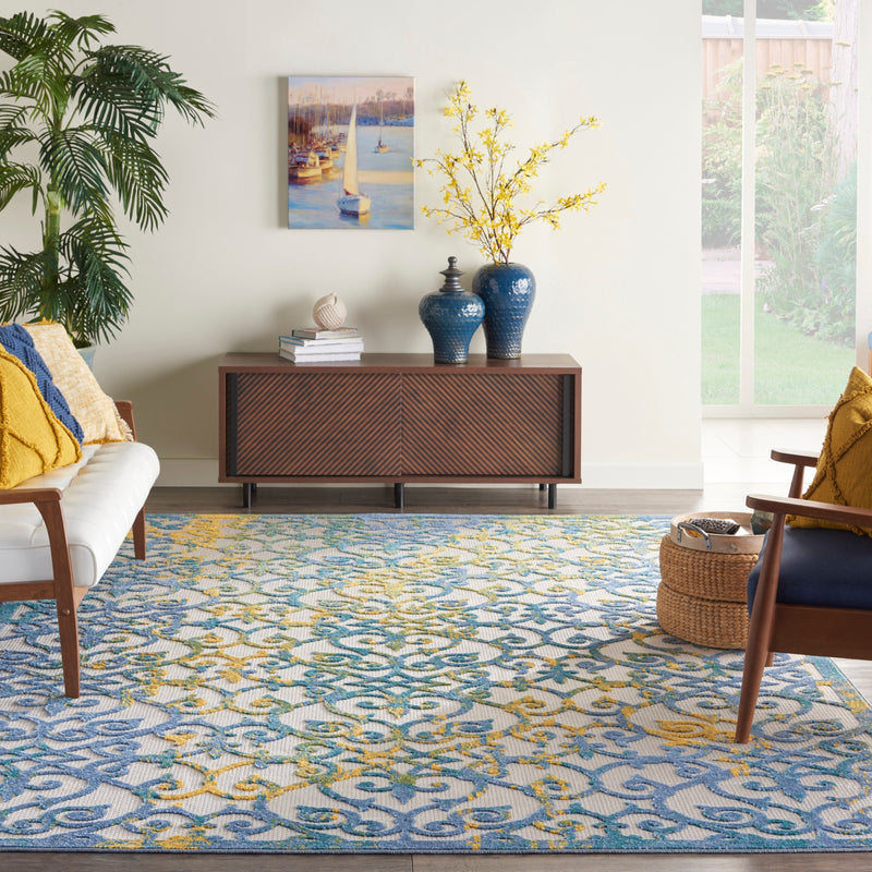 media image for aloha ivory blue rug by nourison 99446829740 redo 7 254