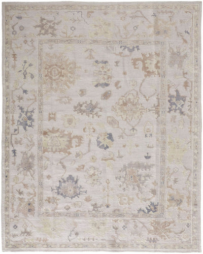 product image of Tierney Hand-Knotted Ornamental Gray / Beige Rug 1 57