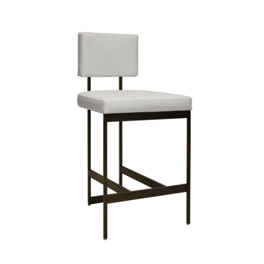 modern counter stool with bronze base in various colors 4