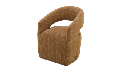 product image for Barrow Performance Fabric Rolling Dining Chair Amber Glow 3 45