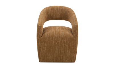 product image for Barrow Performance Fabric Rolling Dining Chair Amber Glow 1 92