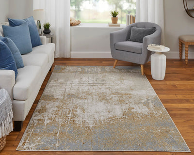 product image for Tripoli Abstract Ivory/Brown/Gray Rug 8 88