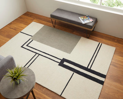 product image for ardon architectural mid century modern hand tufted ivory gray rug by bd fine mgrr8899ivygryh00 9 32