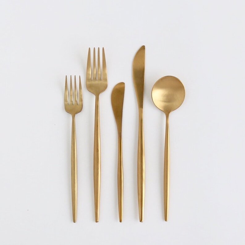 media image for luna flatware 5 piece set by borrowed blu bb0182s 4 296