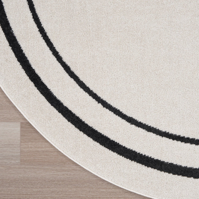 media image for Nourison Home Nourison Essentials Ivory Black Contemporary Rug By Nourison Nsn 099446148162 11 273