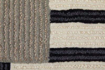 product image for ardon architectural mid century modern hand tufted ivory gray rug by bd fine mgrr8899ivygryh00 2 92