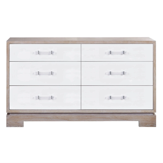 6 drawer chest with acrylic nickel hardware in various colors 1