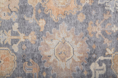 product image for Tierney Hand-Knotted Ornamental Stone Blue/Apricot Tan Rug 2 66