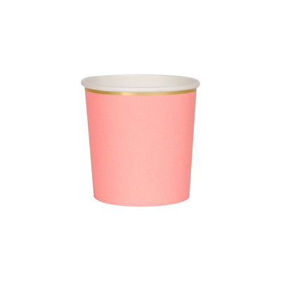 product image for neon coral partyware by meri meri mm 181495 5 87