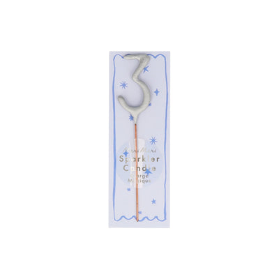 product image for mini silver sparkler number candle by meri meri mm 175627 4 27