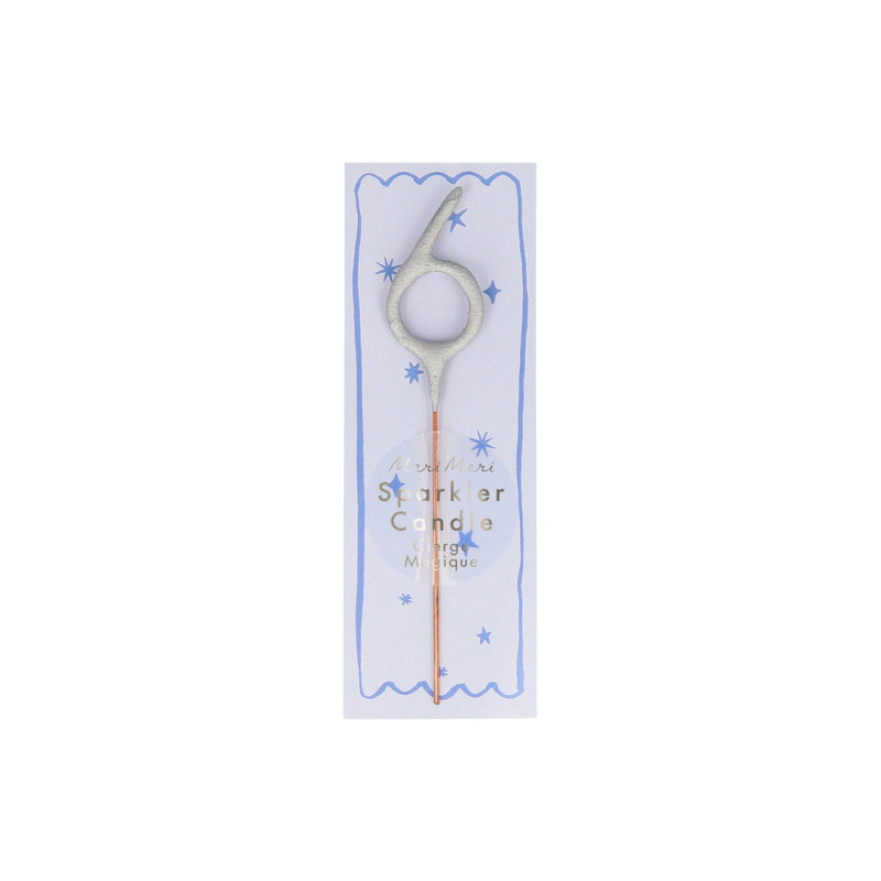 media image for mini silver sparkler number candle by meri meri mm 175627 7 259