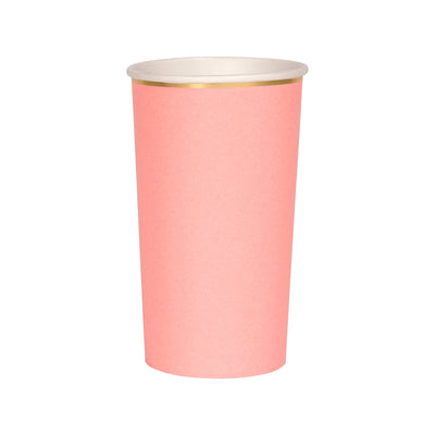 product image for neon coral partyware by meri meri mm 181495 6 81