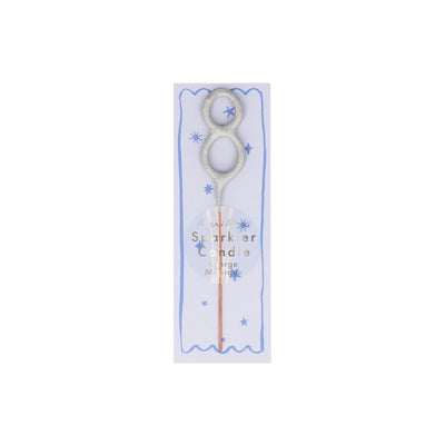 product image for mini silver sparkler number candle by meri meri mm 175627 9 9