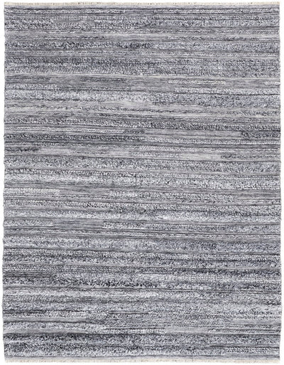 product image of Akton Handwoven Stripes Ivory/Dark Gray Rug 1 57