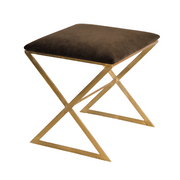 x side stool with gold leaf base in various colors 2