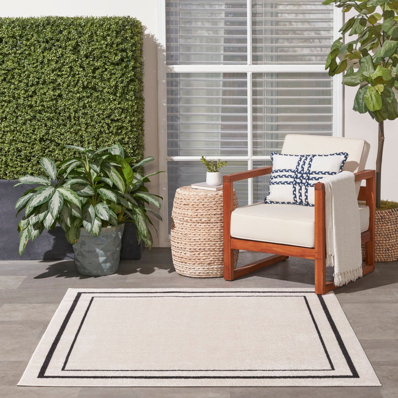 media image for Nourison Home Nourison Essentials Ivory Black Contemporary Rug By Nourison Nsn 099446148162 28 252