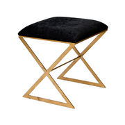 x side stool with gold leaf base in various colors 3
