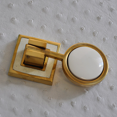 Brass Pull Knob with Inset Resin in Various Colors