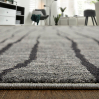 product image for Kiba Abstract Gray/Black/Taupe Rug 7 77