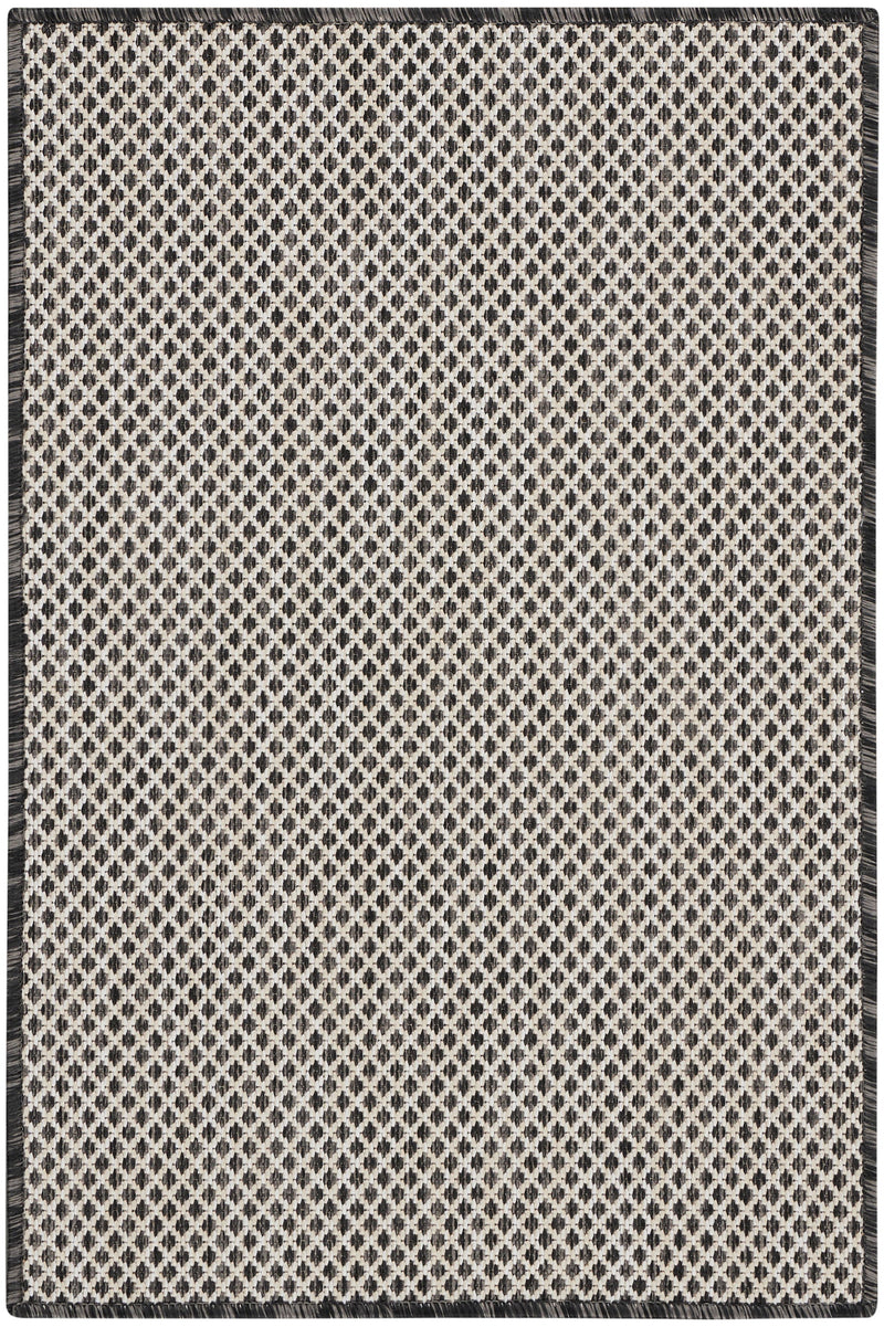 media image for courtyard ivory charcoal rug by nourison 99446841827 redo 1 27