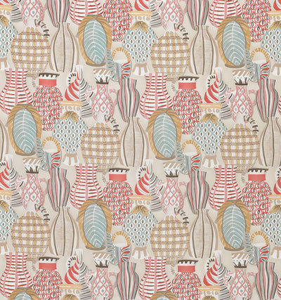 product image of Sample Les Rêves Collioure Coral/Duck Egg Fabric 542