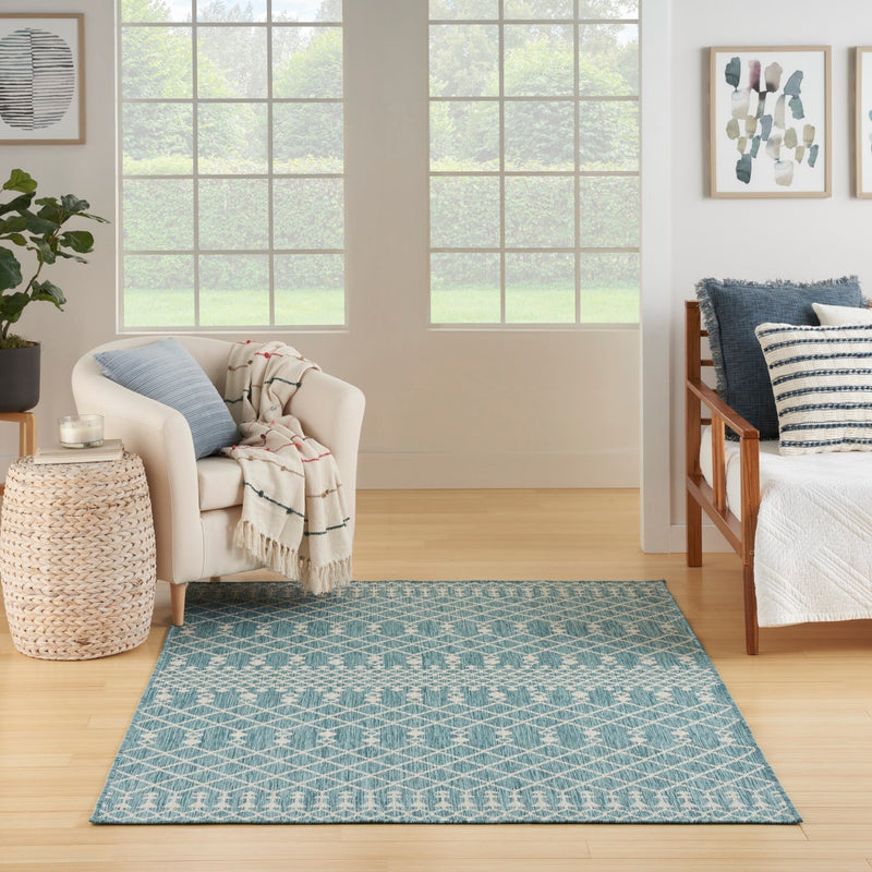 media image for Nourison Home Positano Aqua Modern Rug By Nourison Nsn 099446902498 8 227