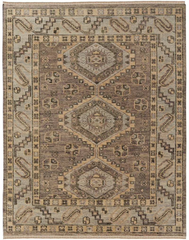 media image for foxboro traditional diamond hand knotted brown gray rug by bd fine filr6943brngryh00 1 289