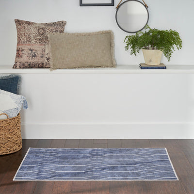 product image for Nicole Curtis Machine Washable Series Navy Modern Rug By Nicole Curtis Nsn 099446163301 9 42