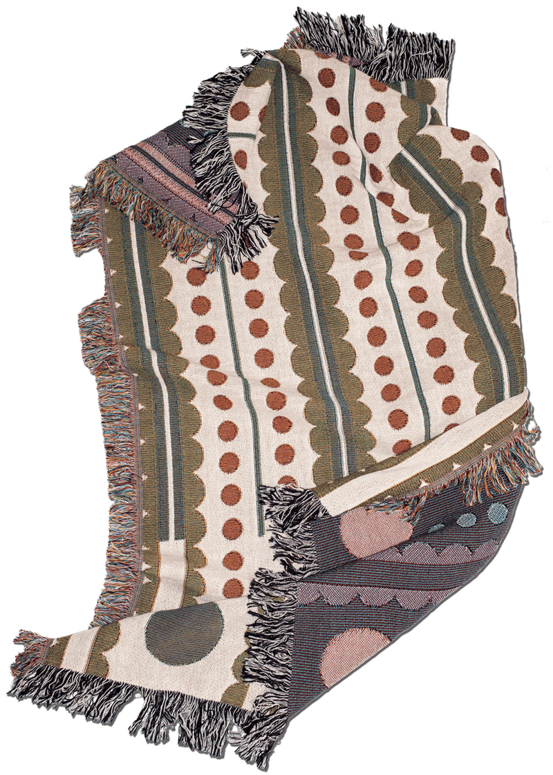 media image for Olive & Cranberry Woven Blanket 214