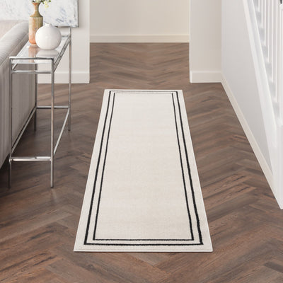 product image for Nourison Home Nourison Essentials Ivory Black Contemporary Rug By Nourison Nsn 099446148162 16 76