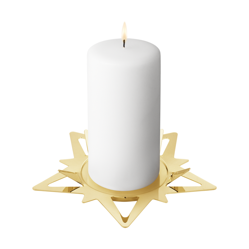 media image for classic christmas star pillar candleholder 2 252