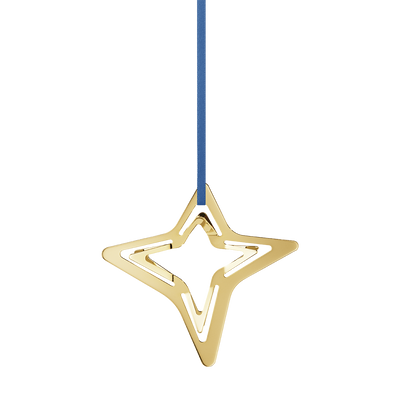 product image for ornament four point star gold 1 95