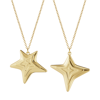 product image for ornaments four five point star gold 1 33