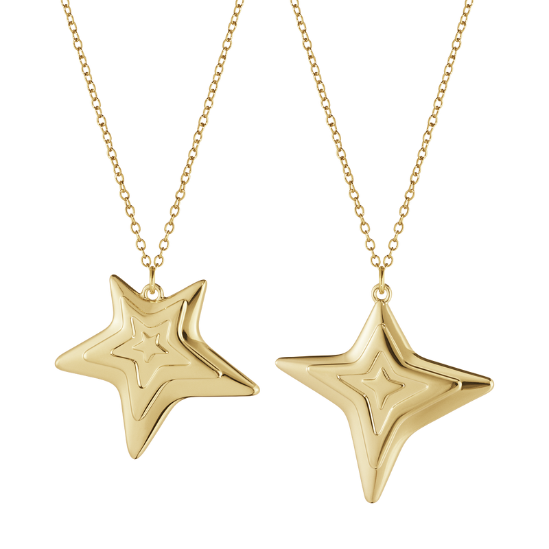 media image for ornaments four five point star gold 1 221