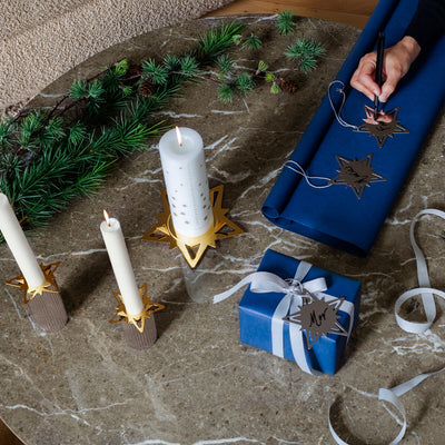 product image for classic christmas star pillar candleholder 3 62