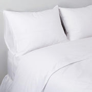 Parker Cotton Percale Duvet Set in White design by Pom Pom at Home