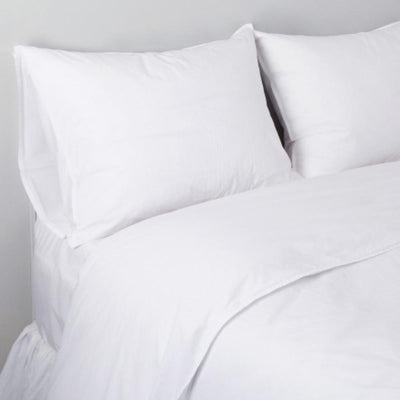 product image for Parker Cotton Percale Duvet Set in White design by Pom Pom at Home 51