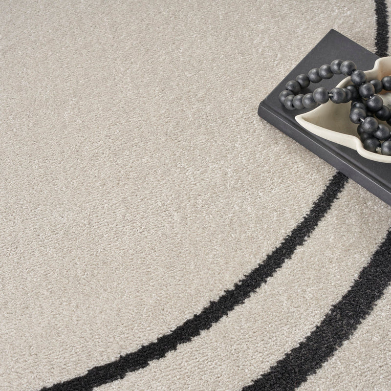 media image for Nourison Home Nourison Essentials Ivory Black Contemporary Rug By Nourison Nsn 099446148162 20 282