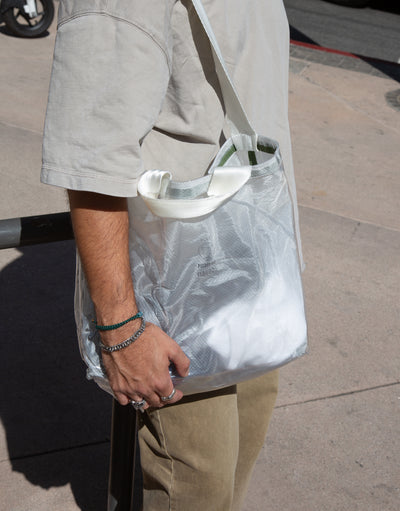 product image for Covered Parachute Shoulder Bag - White 15