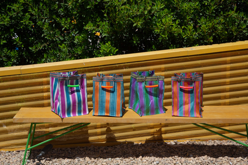 media image for Recycled Plastic Stripe Bag - Rectangle D30 276